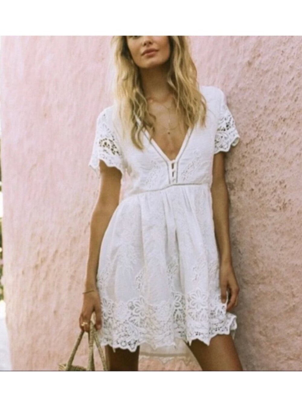 Spell Magnolia Mini Dress White Xs